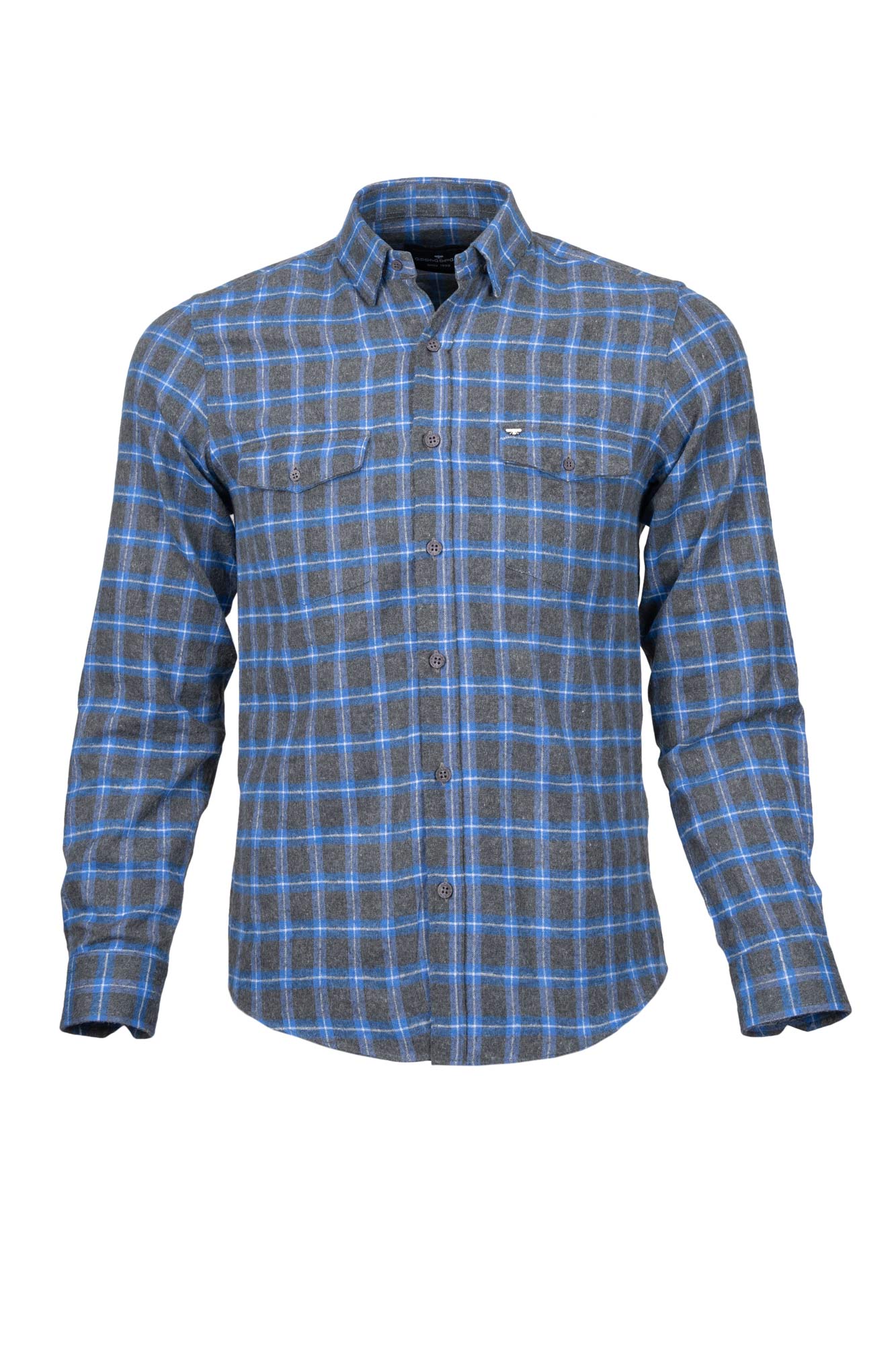 پیراهن یقه برگرد پشمی دوجیب Logic آستین بلند