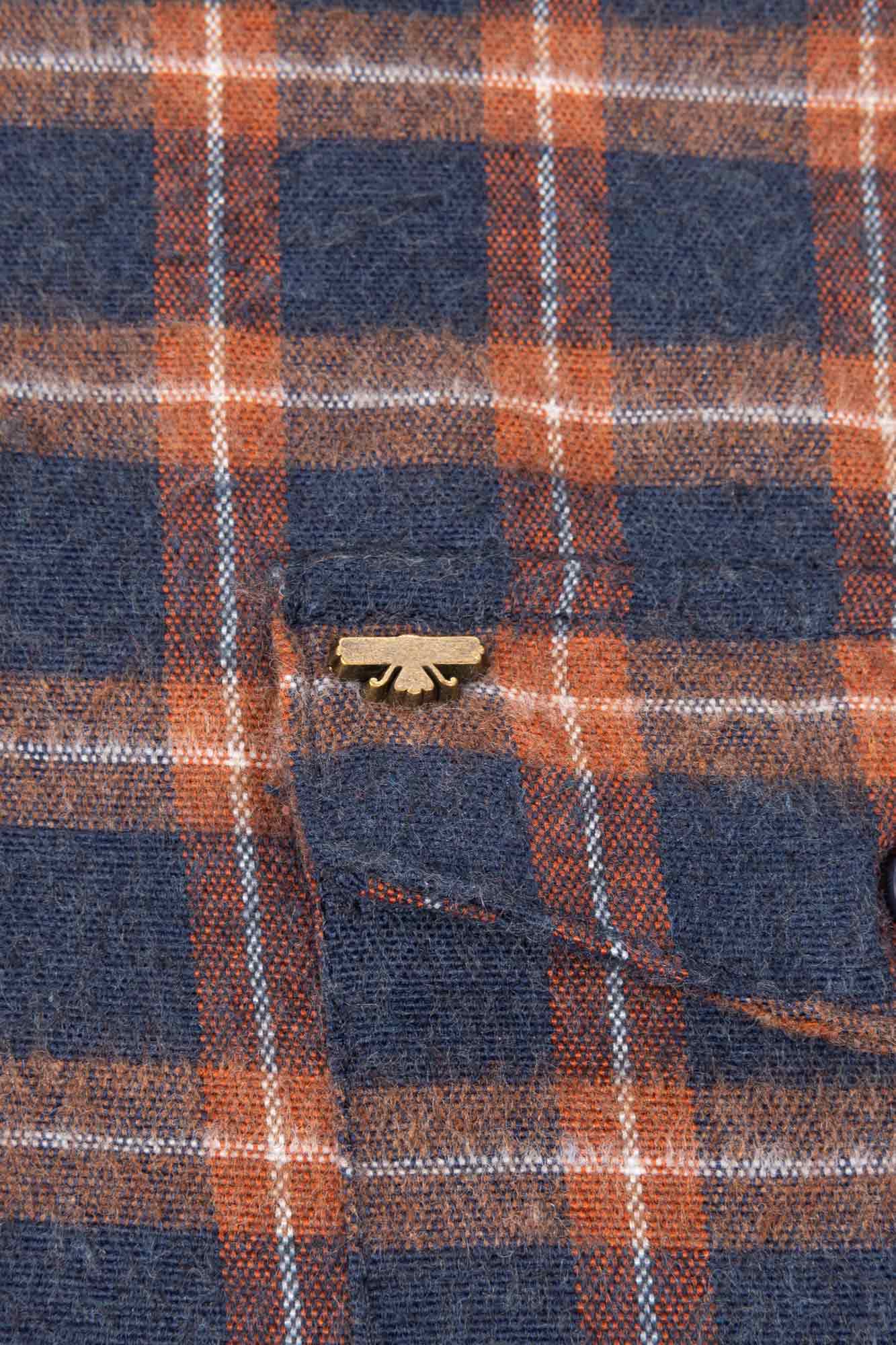 پیراهن یقه برگرد پشمی دوجیب Logic آستین بلند