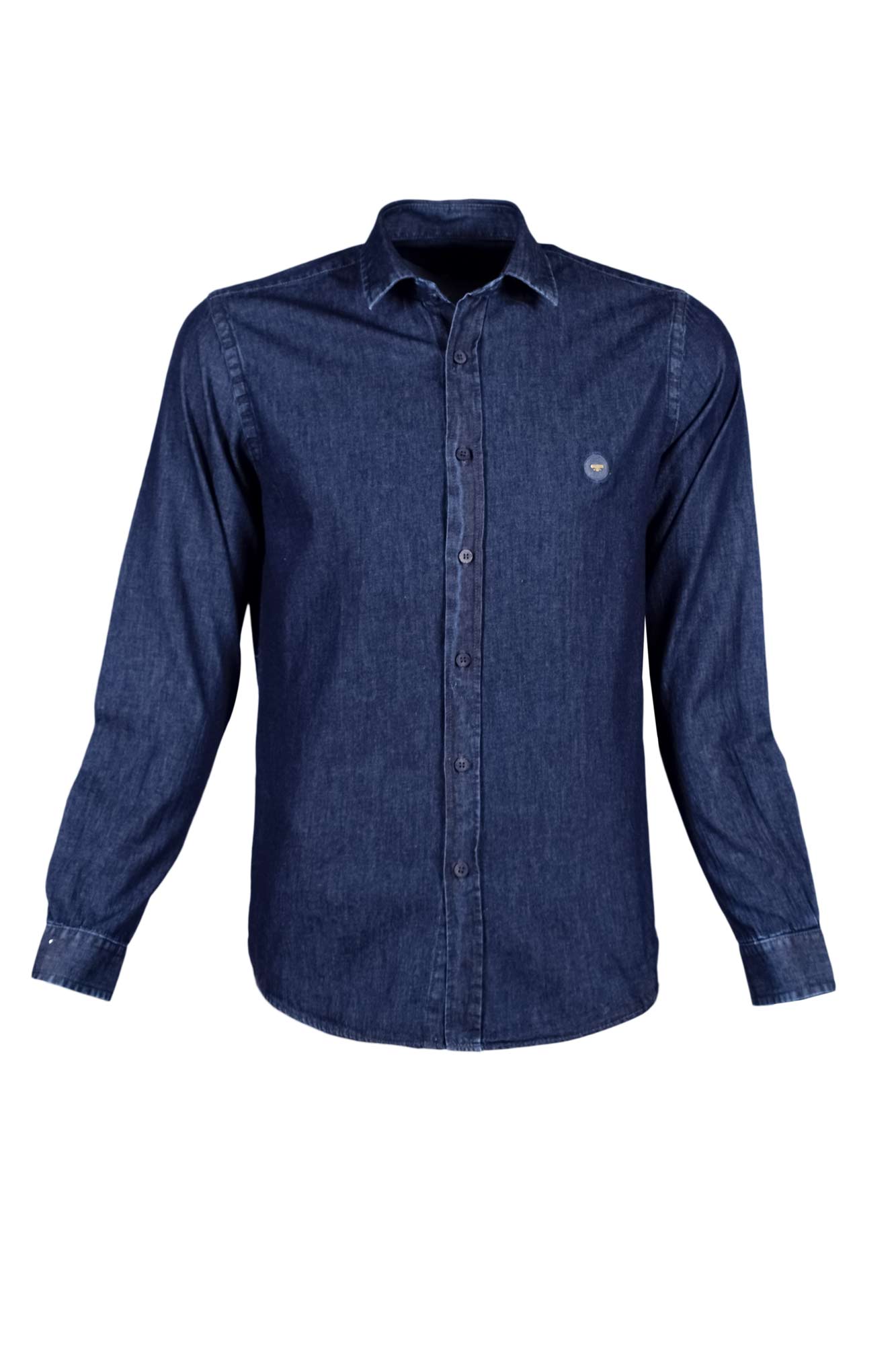 پیراهن یقه برگرد جین Phantom آستین بلند