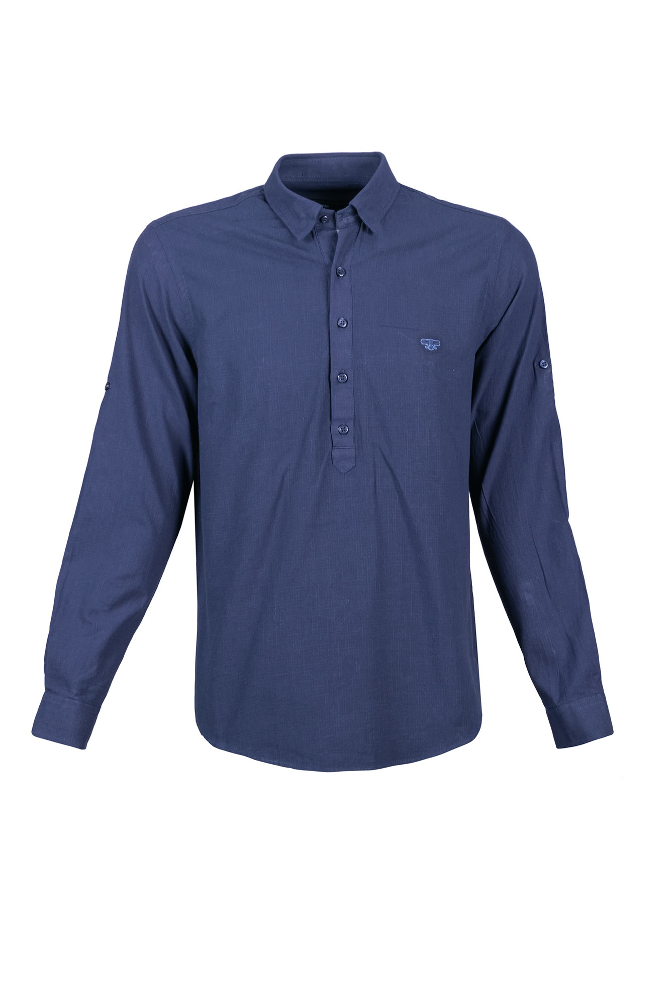 پیراهن یقه برگرد نیم قاپک Suave آستین بلند