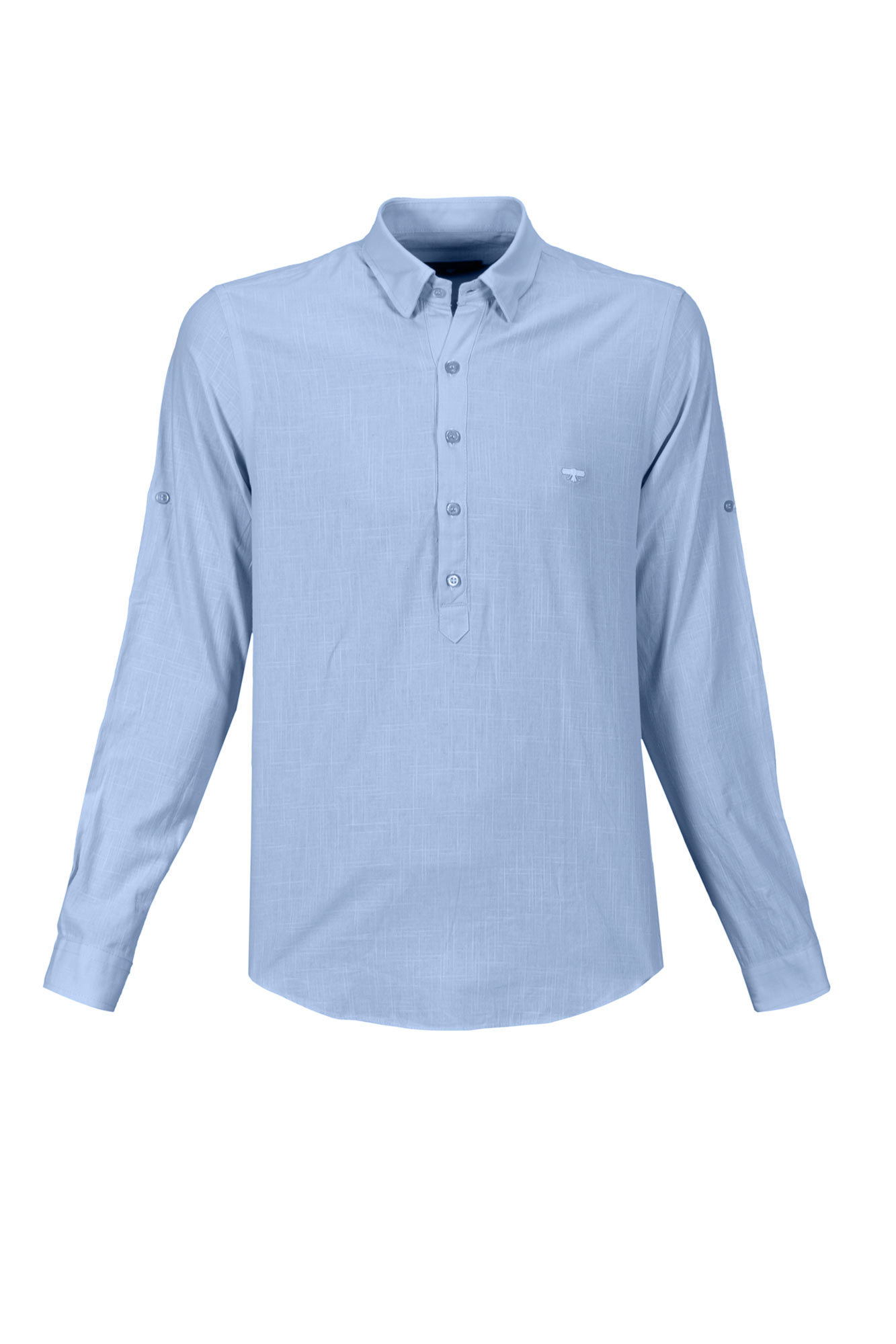 پیراهن یقه برگرد نیم قاپک Suave آستین بلند