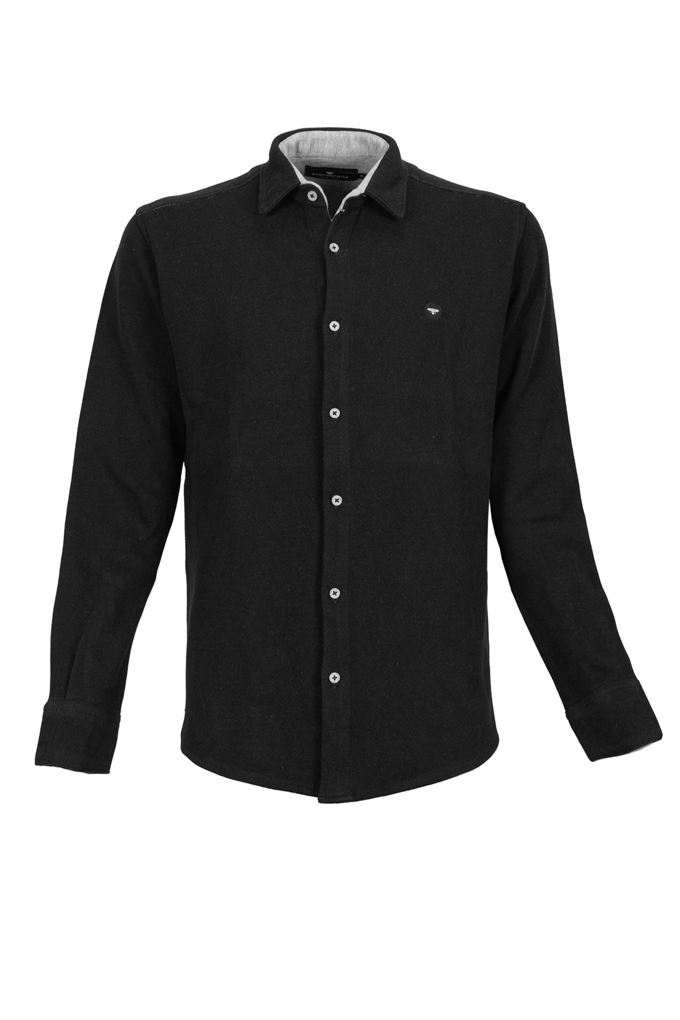 پیراهن یقه برگرد Damasp آستین بلند