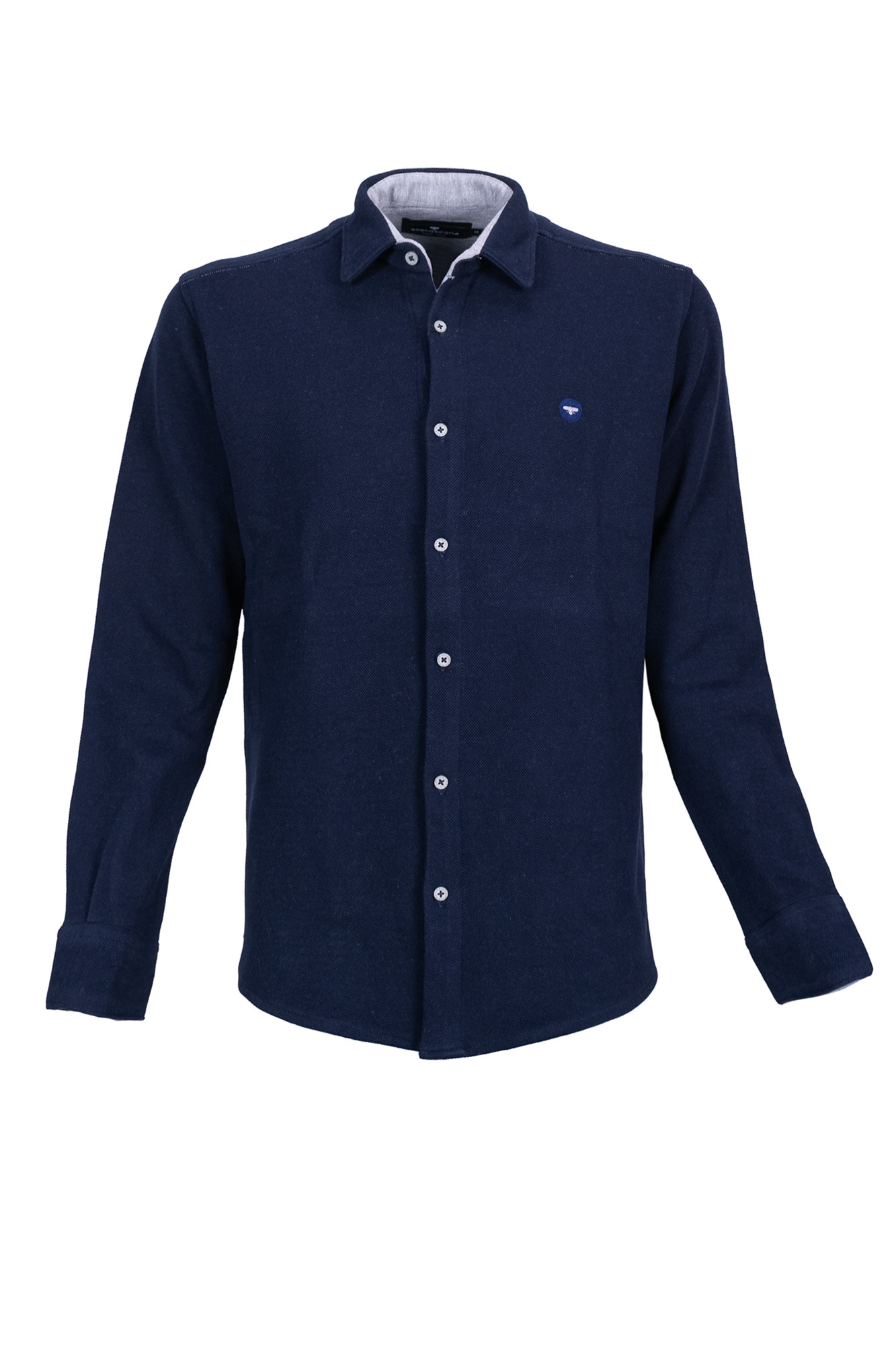 پیراهن یقه برگرد Damasp آستین بلند