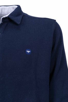 پیراهن یقه برگرد Damasp آستین بلند