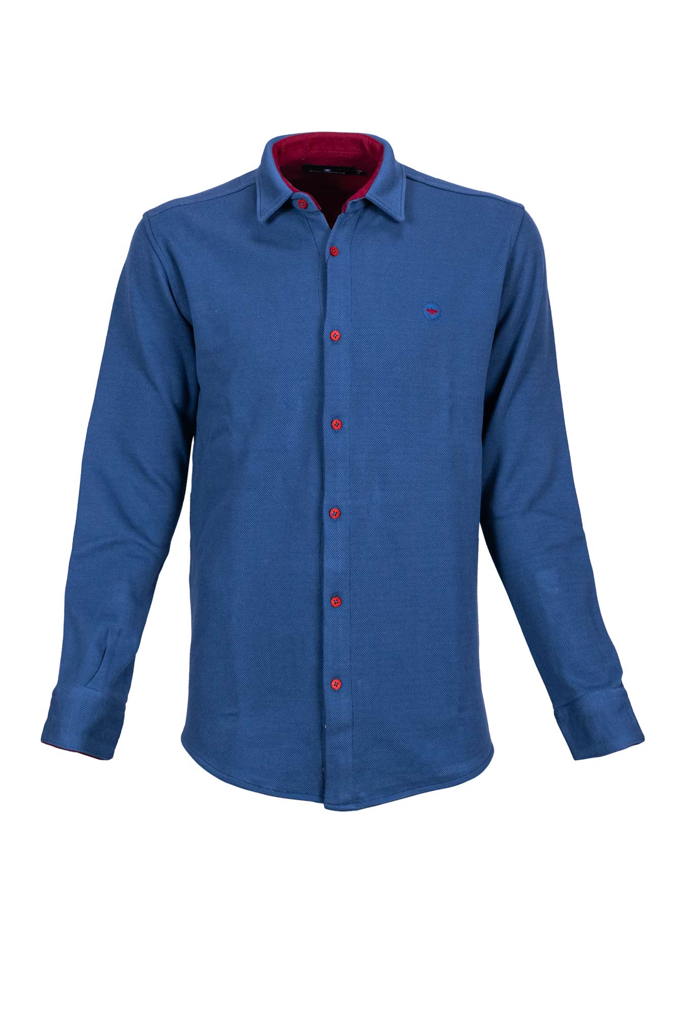 پیراهن یقه برگرد Damasp آستین بلند