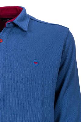 پیراهن یقه برگرد Damasp آستین بلند