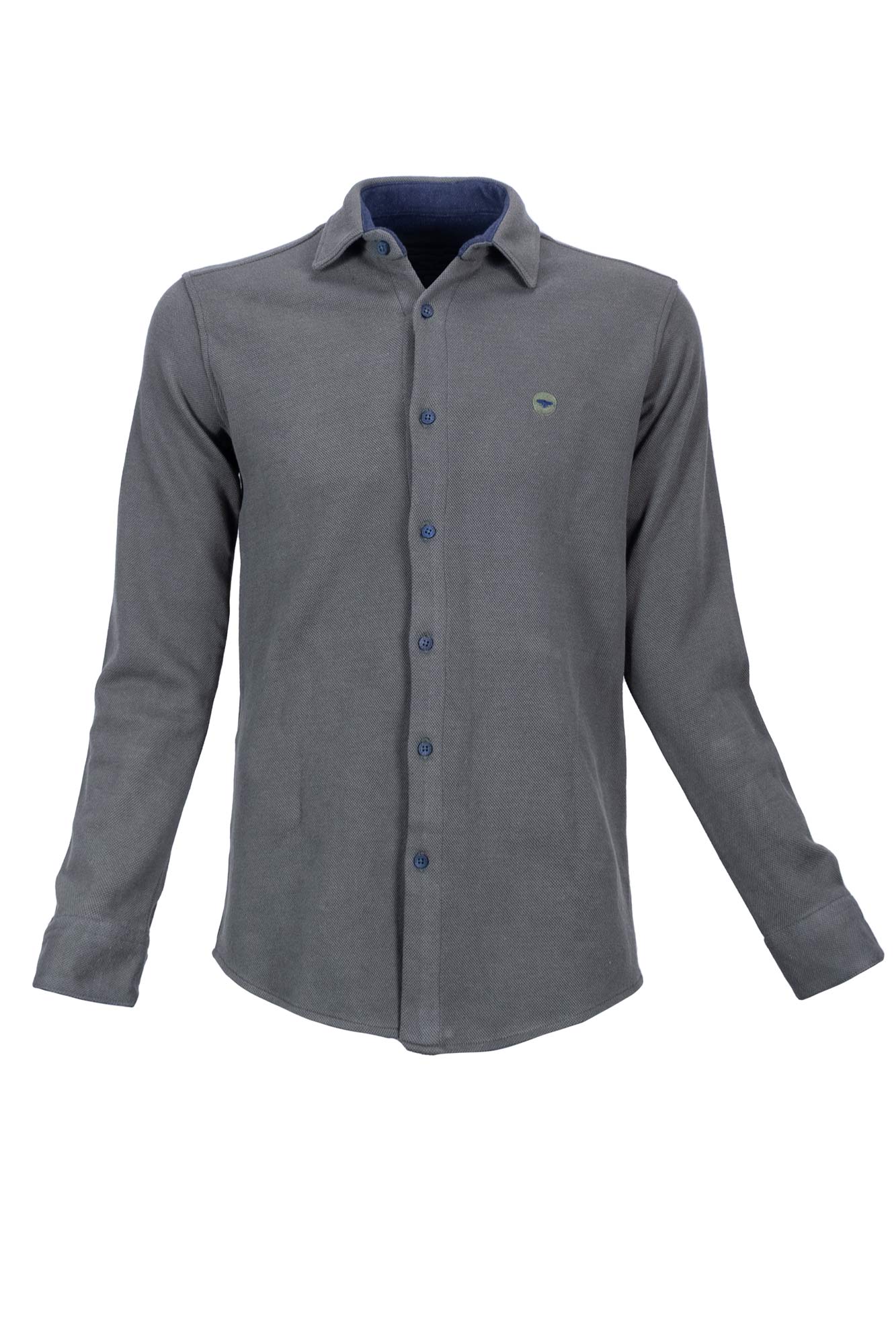 پیراهن یقه برگرد Damasp آستین بلند