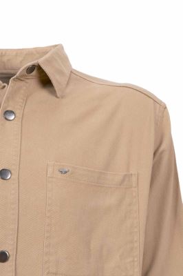 پیراهن یقه برگرد کتان دو جیب Vastra آستین بلند