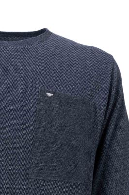 بلوز یقه گرد تک جیب Herbad